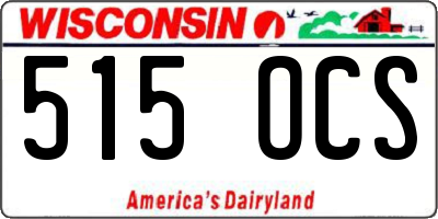 WI license plate 515OCS
