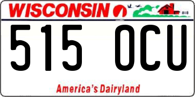 WI license plate 515OCU