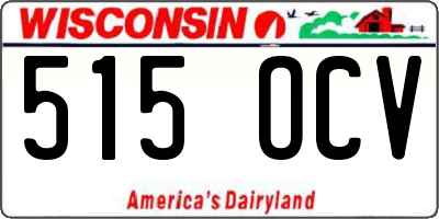 WI license plate 515OCV
