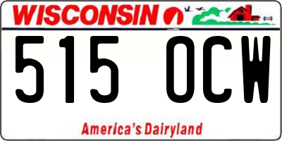 WI license plate 515OCW