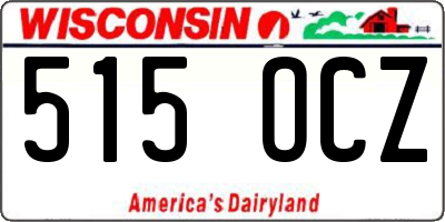 WI license plate 515OCZ