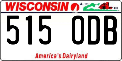 WI license plate 515ODB