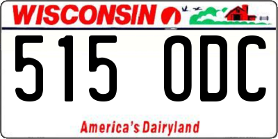 WI license plate 515ODC