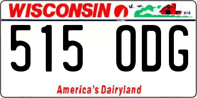 WI license plate 515ODG