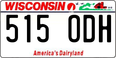 WI license plate 515ODH