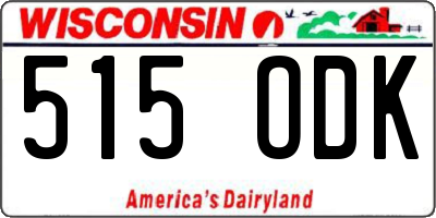 WI license plate 515ODK