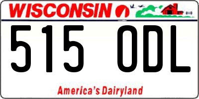 WI license plate 515ODL