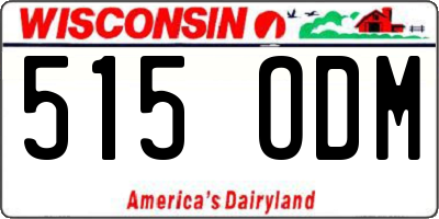 WI license plate 515ODM