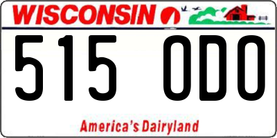 WI license plate 515ODO