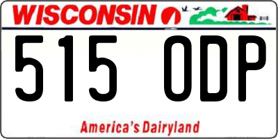 WI license plate 515ODP