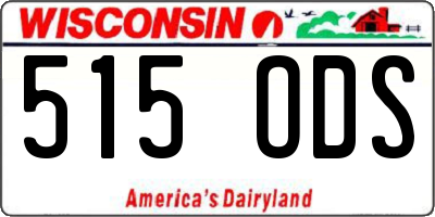 WI license plate 515ODS