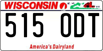 WI license plate 515ODT