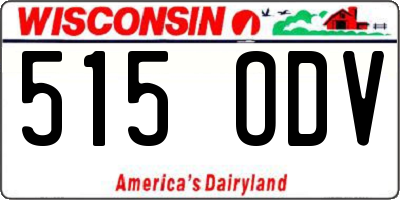 WI license plate 515ODV