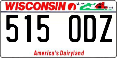 WI license plate 515ODZ