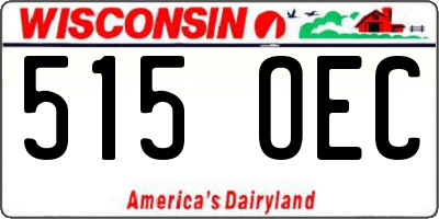 WI license plate 515OEC
