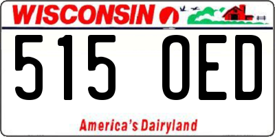 WI license plate 515OED