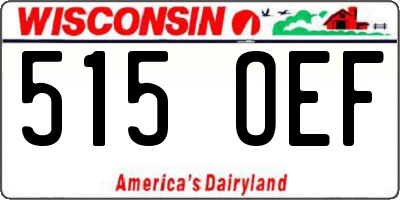 WI license plate 515OEF