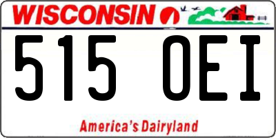 WI license plate 515OEI