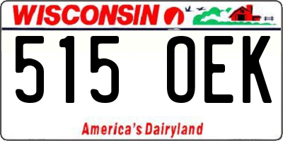WI license plate 515OEK