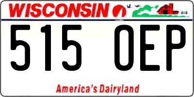 WI license plate 515OEP