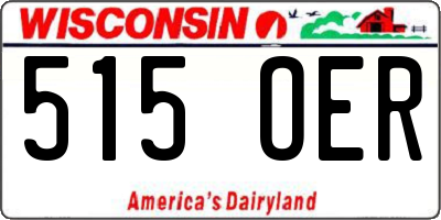 WI license plate 515OER