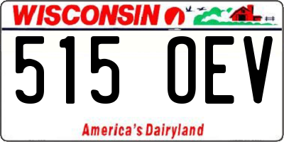 WI license plate 515OEV