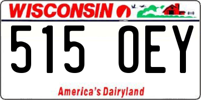 WI license plate 515OEY
