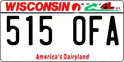 WI license plate 515OFA