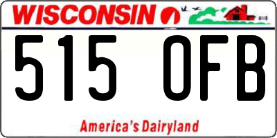 WI license plate 515OFB