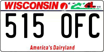 WI license plate 515OFC