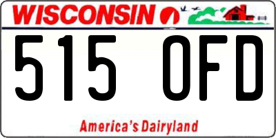 WI license plate 515OFD