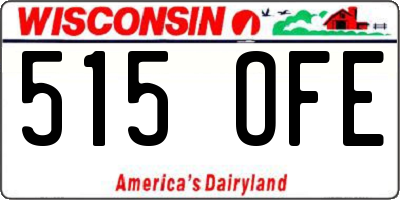 WI license plate 515OFE