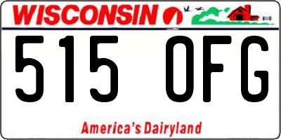 WI license plate 515OFG