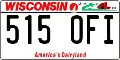 WI license plate 515OFI