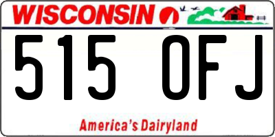 WI license plate 515OFJ