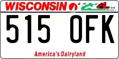 WI license plate 515OFK