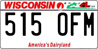 WI license plate 515OFM