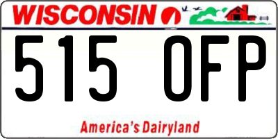 WI license plate 515OFP