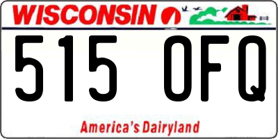 WI license plate 515OFQ