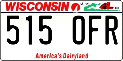 WI license plate 515OFR