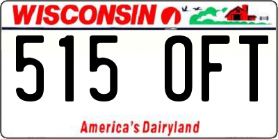 WI license plate 515OFT