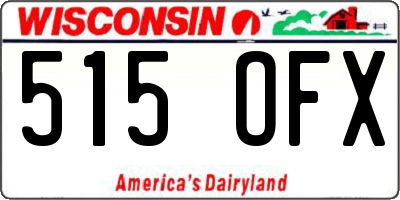 WI license plate 515OFX