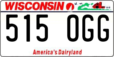WI license plate 515OGG