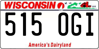 WI license plate 515OGI
