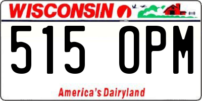 WI license plate 515OPM