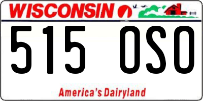 WI license plate 515OSO