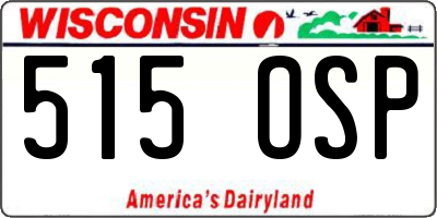 WI license plate 515OSP