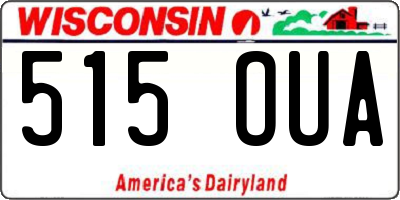 WI license plate 515OUA