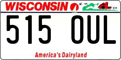 WI license plate 515OUL