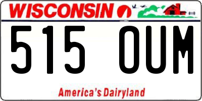 WI license plate 515OUM